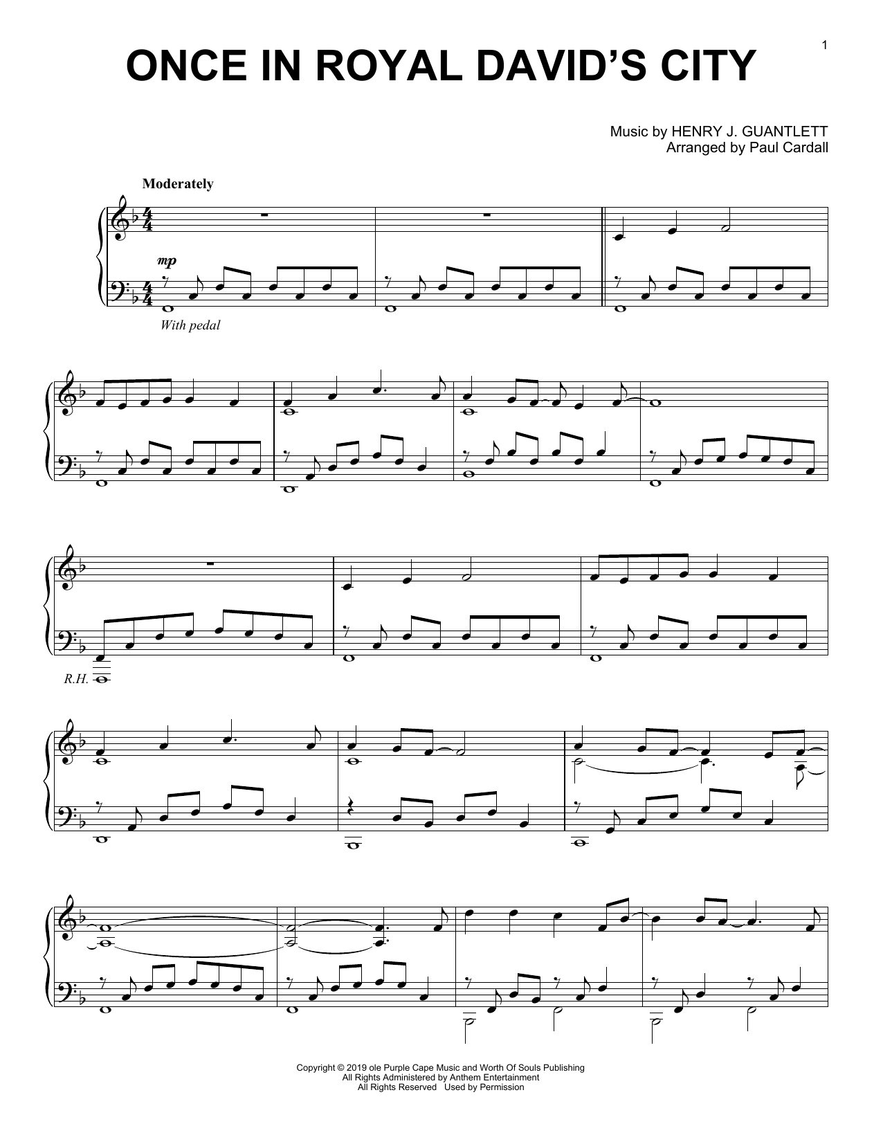 Download Cecil F. Alexander Once In Royal David's City (arr. Paul Cardall) Sheet Music and learn how to play Piano Solo PDF digital score in minutes