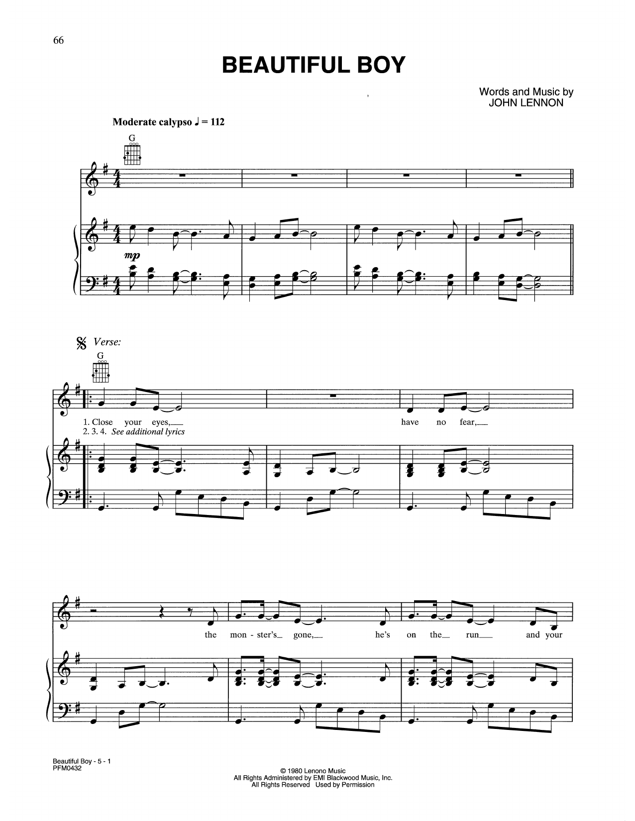 Download Celine Dion Beautiful Boy (Darling Boy) Sheet Music and learn how to play Piano, Vocal & Guitar Chords (Right-Hand Melody) PDF digital score in minutes