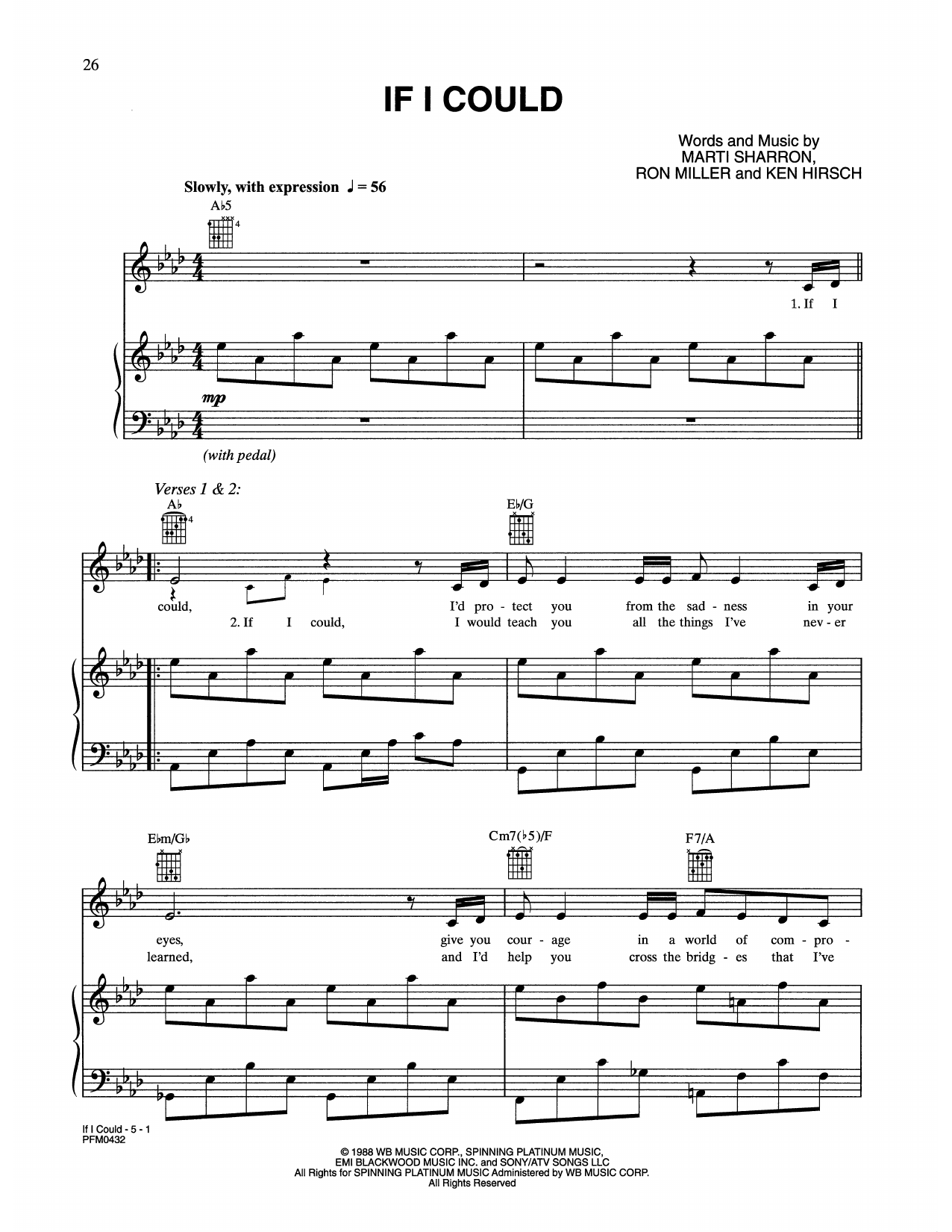 Download Celine Dion If I Could Sheet Music and learn how to play Piano, Vocal & Guitar Chords (Right-Hand Melody) PDF digital score in minutes