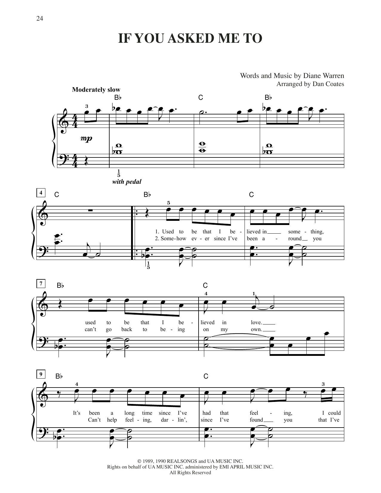 Download CÉLINE DION If You Asked Me To Sheet Music and learn how to play Piano, Vocal & Guitar Chords (Right-Hand Melody) PDF digital score in minutes
