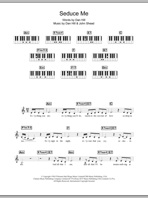 Download Celine Dion Seduces Me Sheet Music and learn how to play Keyboard PDF digital score in minutes