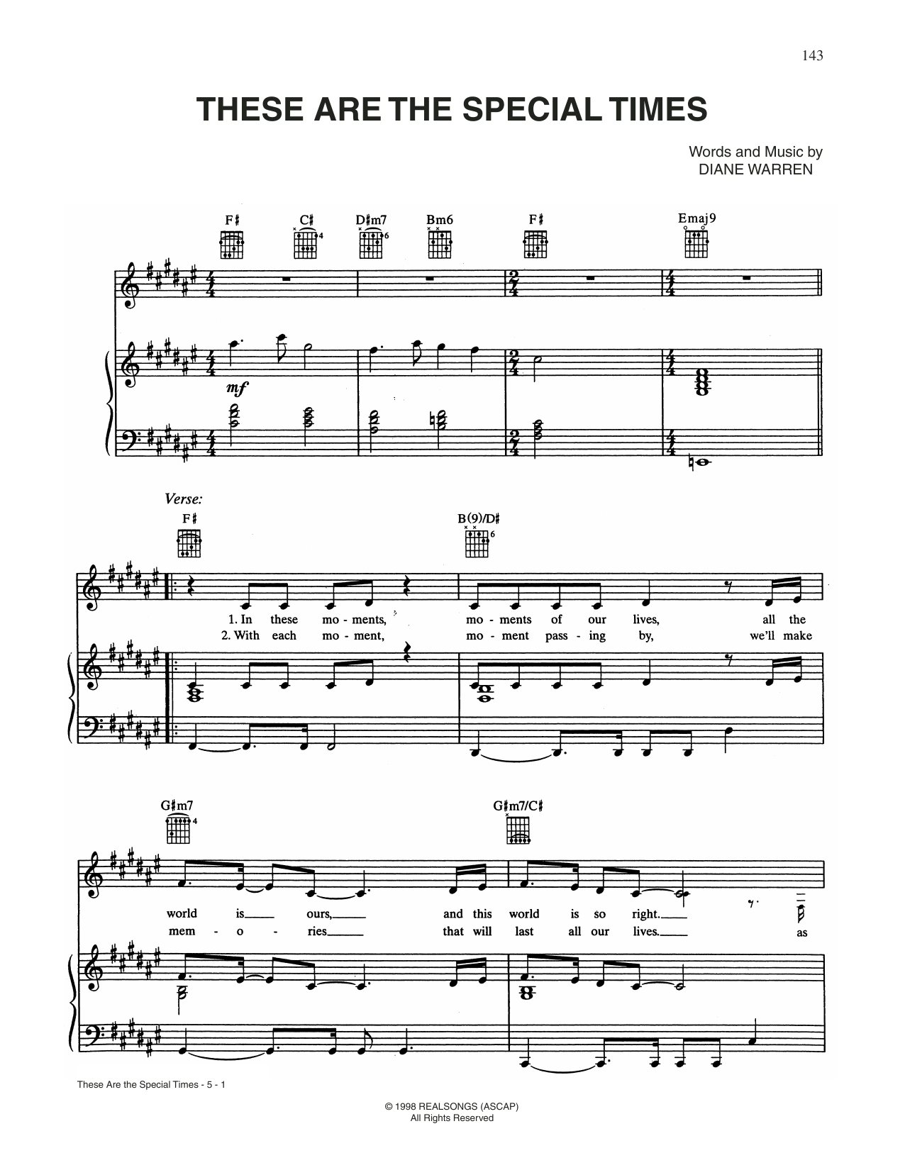 Download CÉLINE DION These Are Special Times Sheet Music and learn how to play Piano, Vocal & Guitar Chords (Right-Hand Melody) PDF digital score in minutes