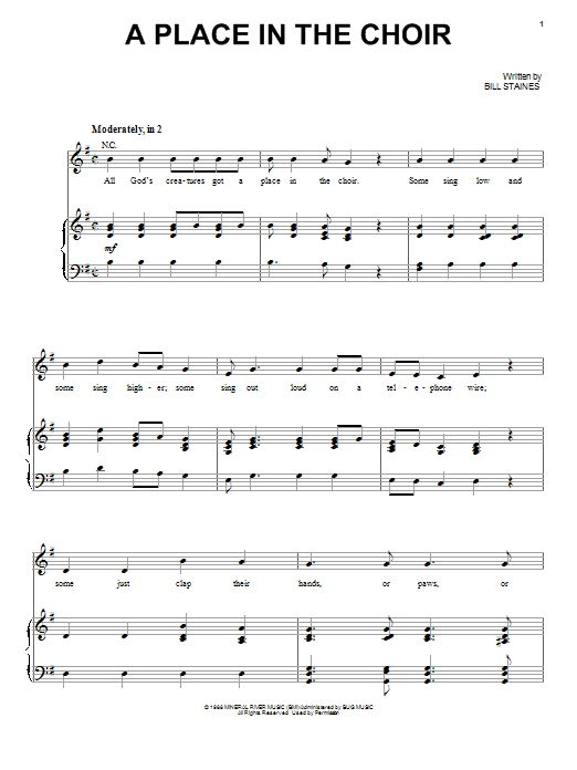 Download Celtic Thunder A Place In The Choir Sheet Music and learn how to play Piano, Vocal & Guitar (Right-Hand Melody) PDF digital score in minutes