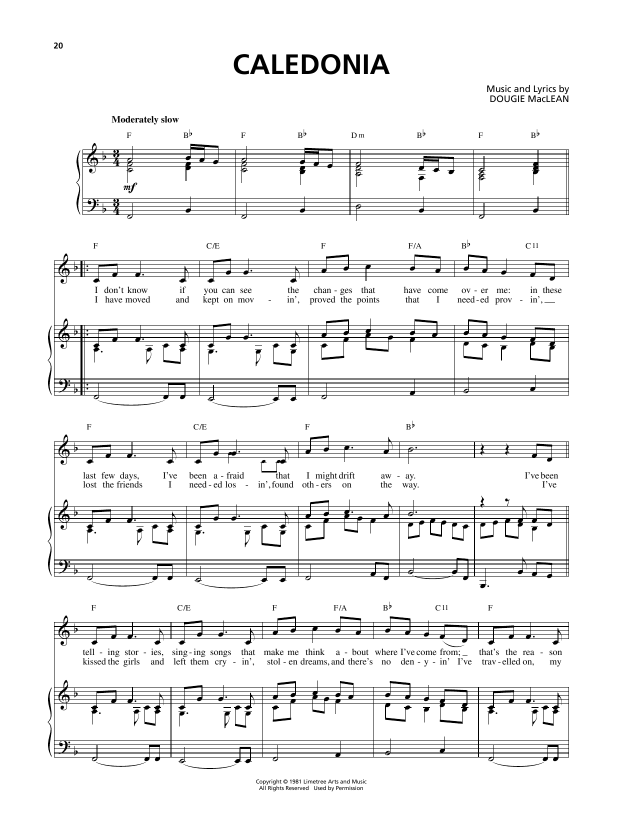 Download Celtic Thunder Caledonia Sheet Music and learn how to play Piano & Vocal PDF digital score in minutes