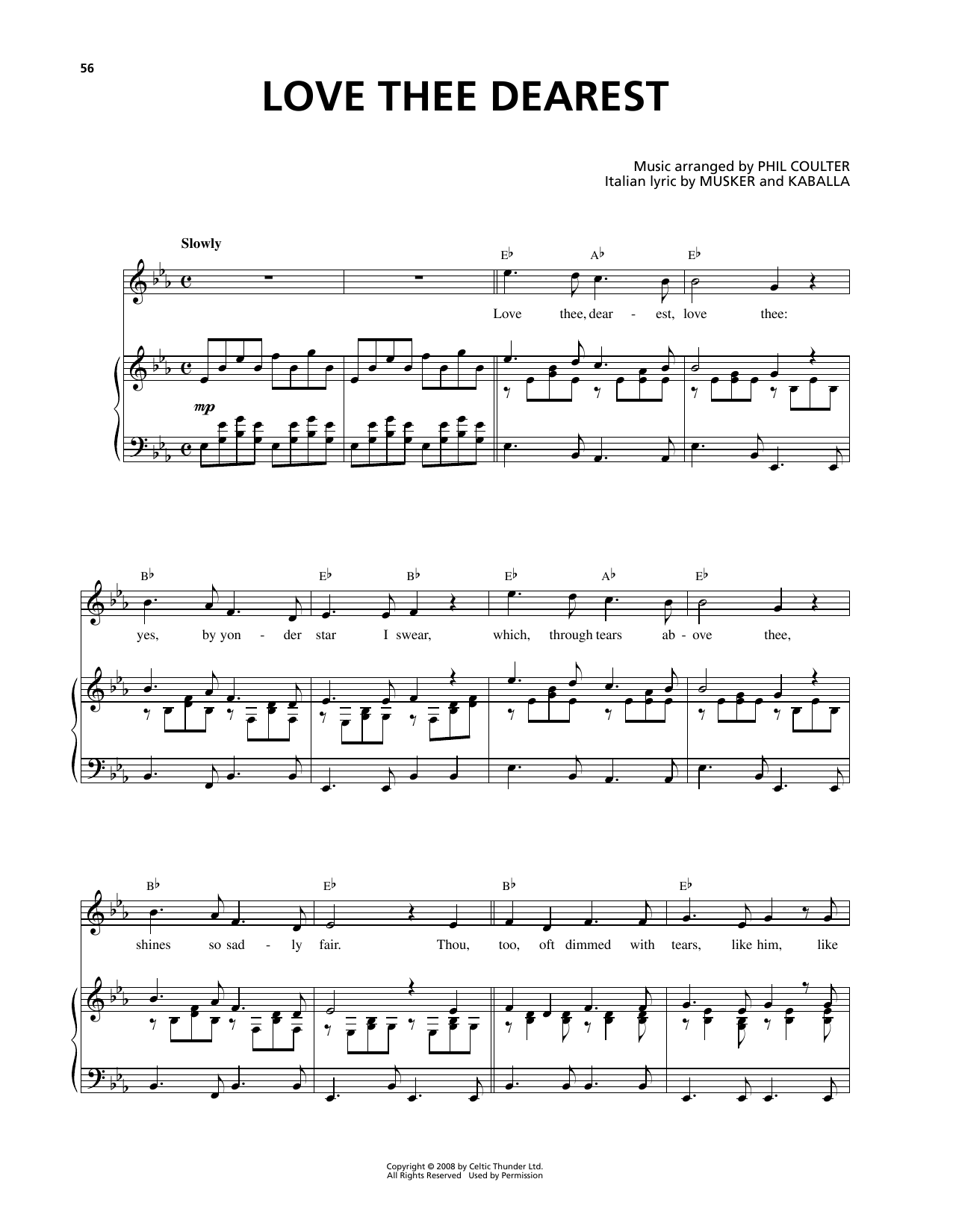 Download Celtic Thunder Love Thee Dearest Sheet Music and learn how to play Piano & Vocal PDF digital score in minutes