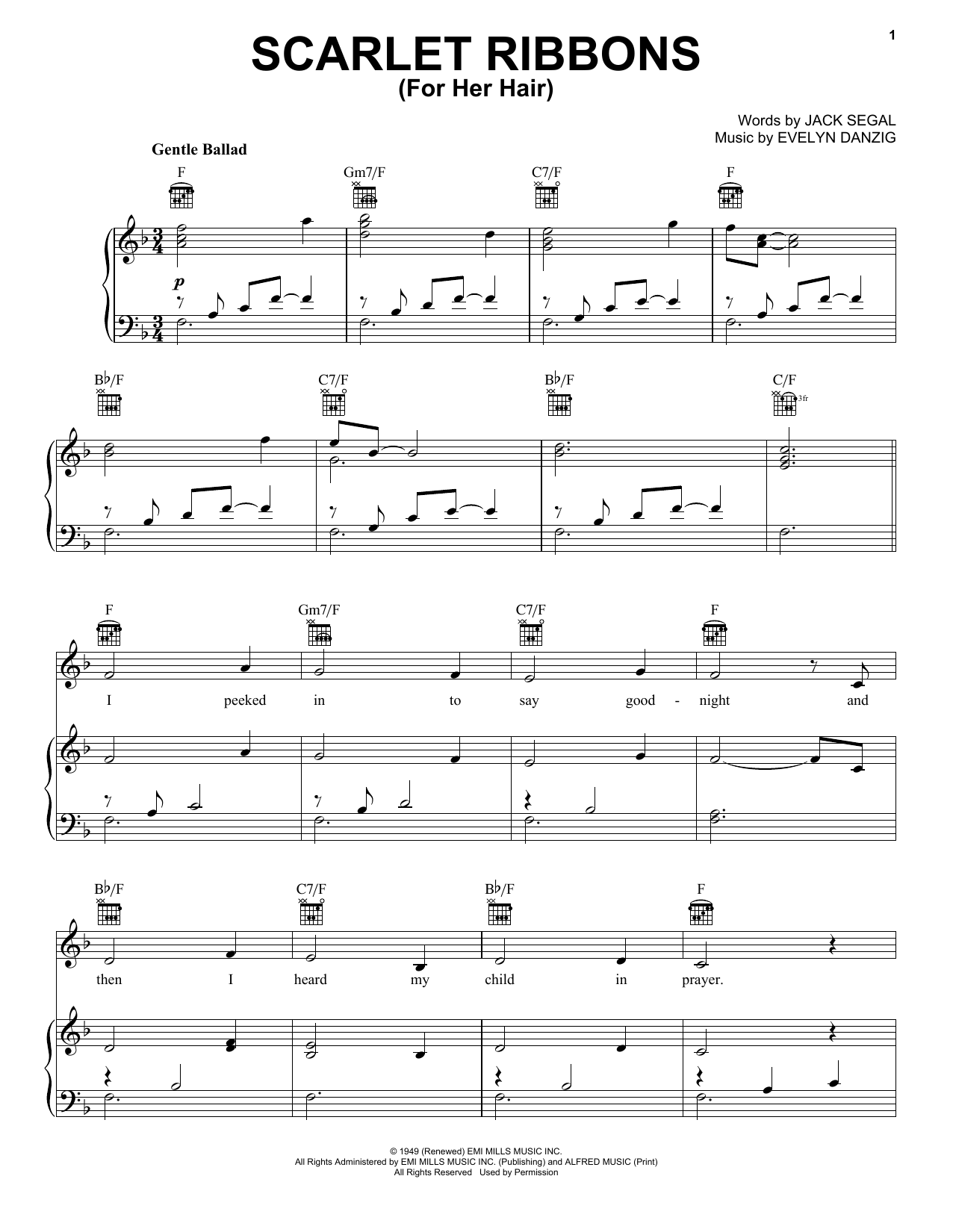 Download Celtic Thunder Scarlet Ribbons (For Her Hair) Sheet Music and learn how to play Piano, Vocal & Guitar (Right-Hand Melody) PDF digital score in minutes