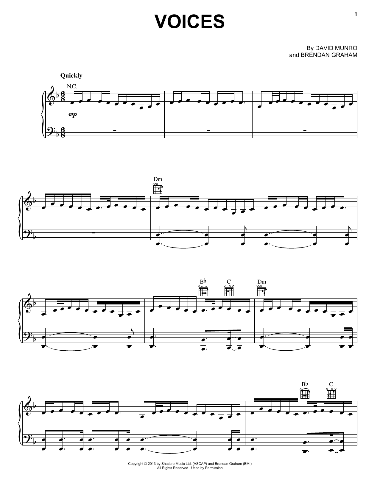 Download Celtic Thunder Voices Sheet Music and learn how to play Piano, Vocal & Guitar Chords (Right-Hand Melody) PDF digital score in minutes