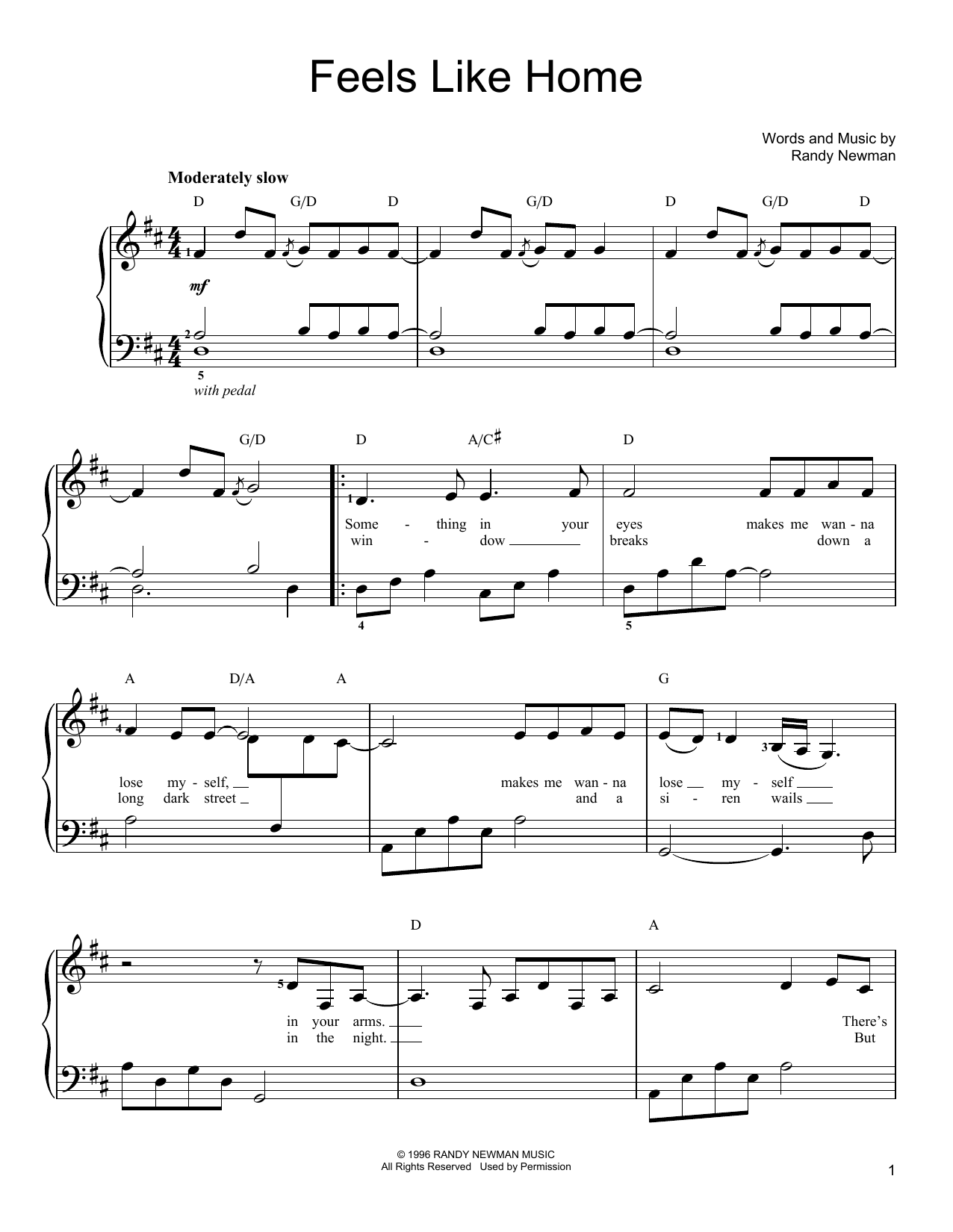 Download Chantal Kreviazuk Feels Like Home Sheet Music and learn how to play Easy Piano PDF digital score in minutes