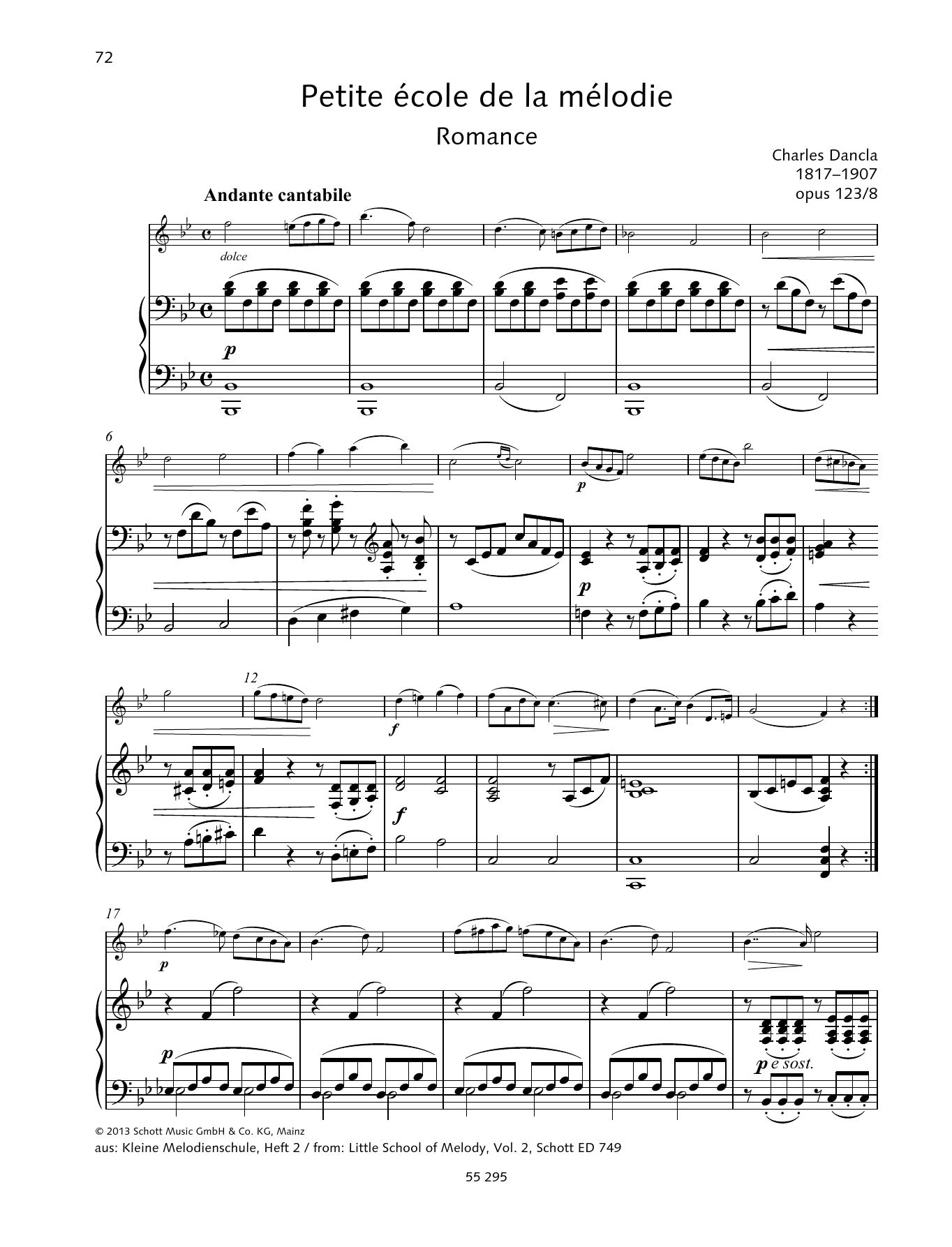 Download Charles Dancla Petite école de la mélodie Sheet Music and learn how to play String Solo PDF digital score in minutes