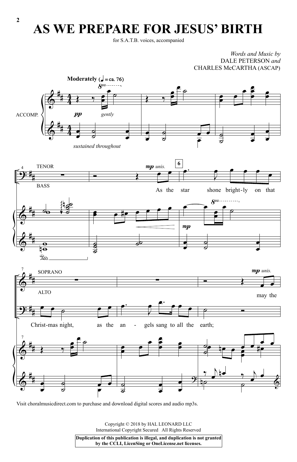 Download Charles McCartha As We Prepare For Jesus' Birth Sheet Music and learn how to play SATB PDF digital score in minutes