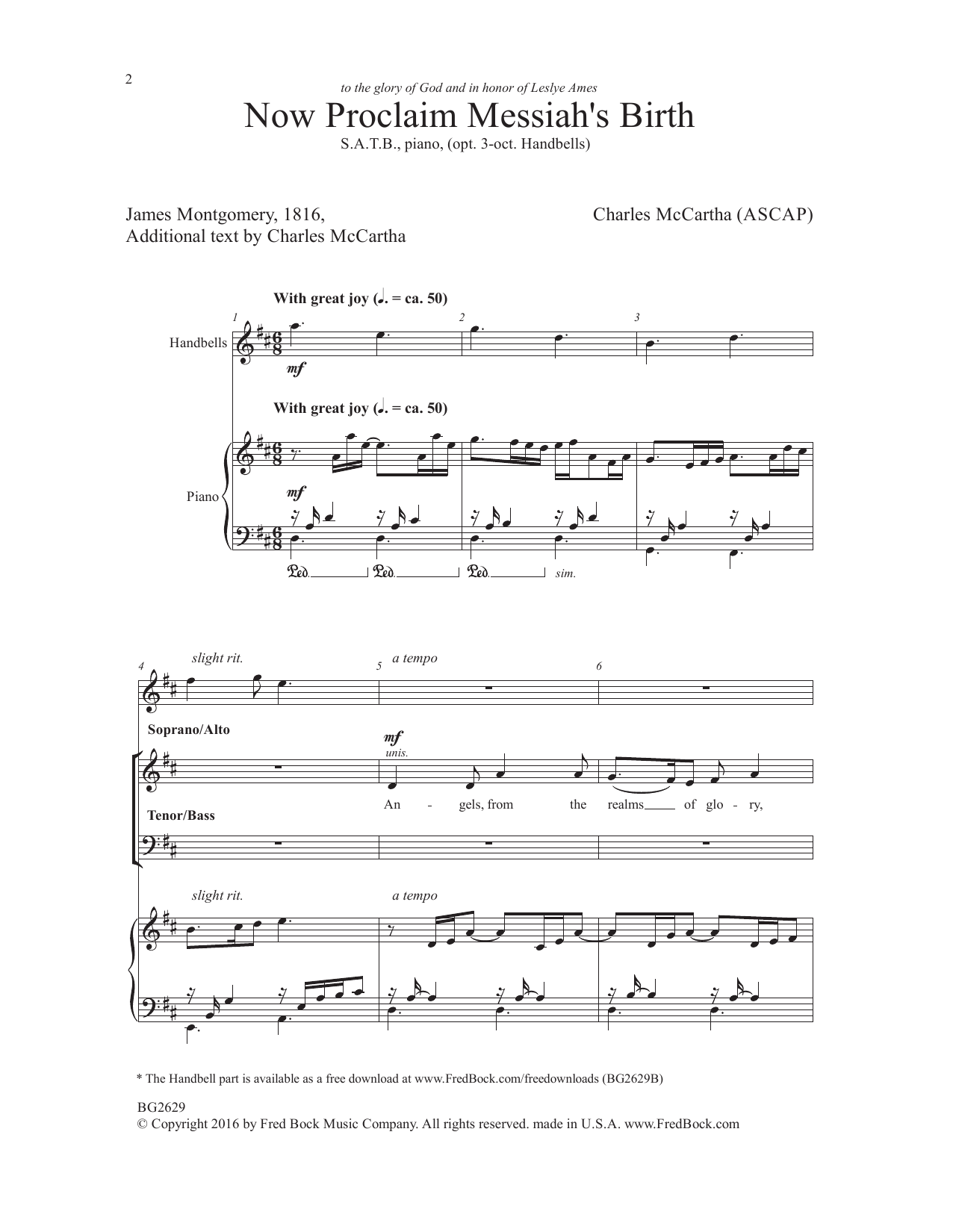 Download Charles McCartha Now Proclaim Messiah's Birth Sheet Music and learn how to play SATB Choir PDF digital score in minutes
