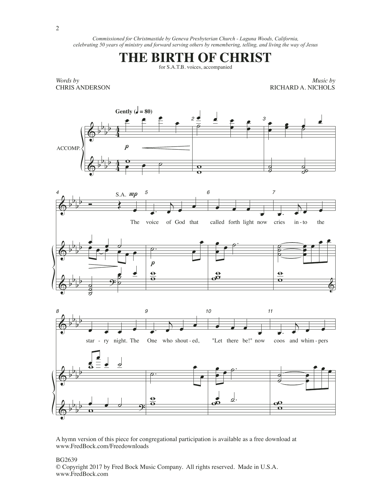 Download Charles McCartha The Birth of Christ Sheet Music and learn how to play SATB Choir PDF digital score in minutes