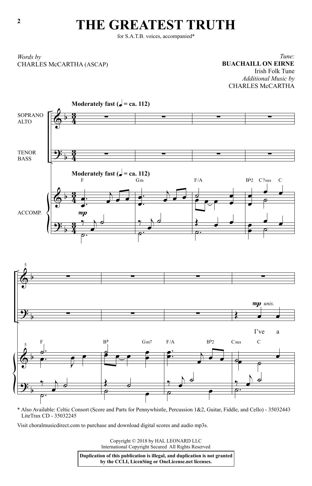 Download Charles McCartha The Greatest Truth Sheet Music and learn how to play SATB Choir PDF digital score in minutes