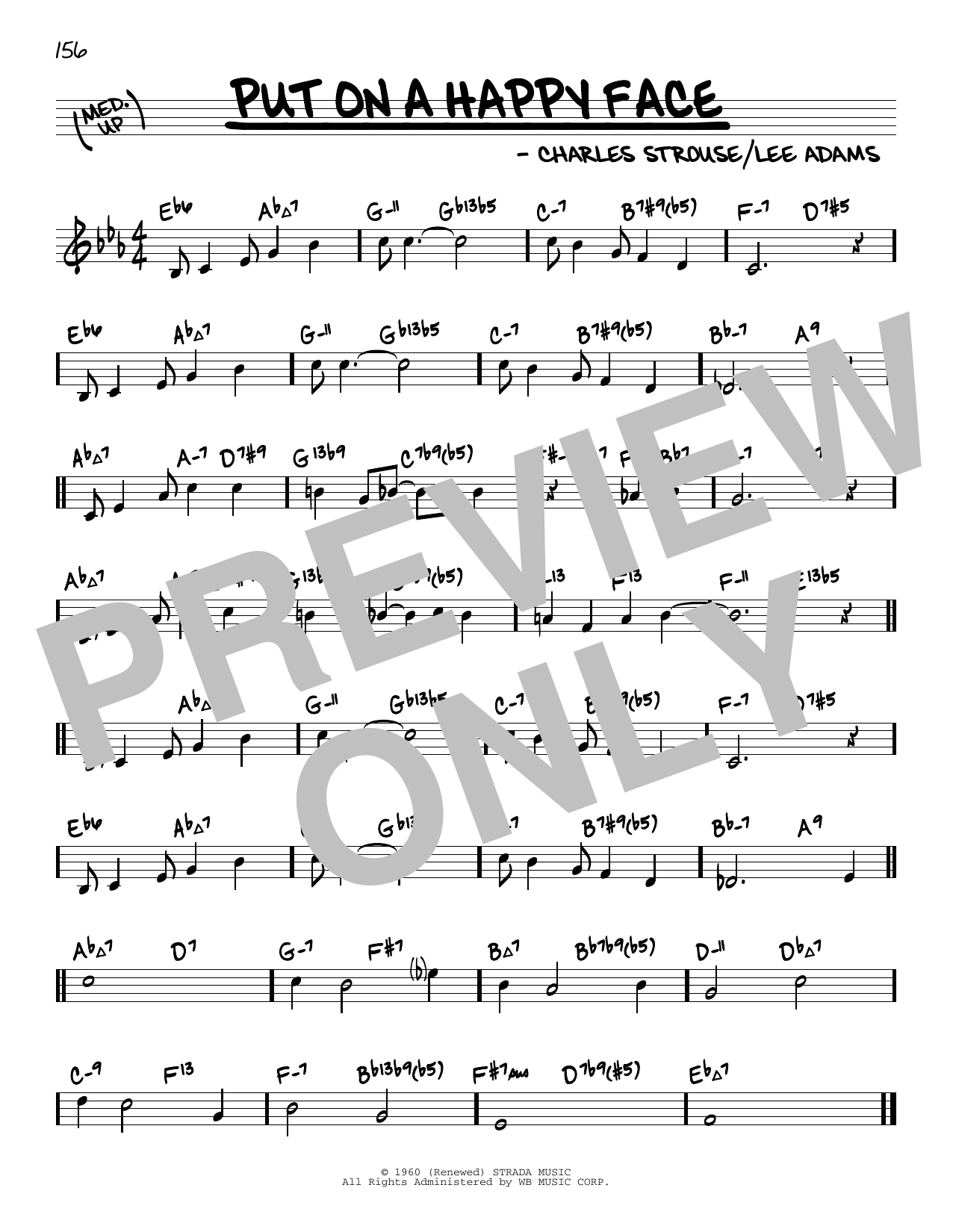 Download Charles Strouse Put On A Happy Face (arr. David Hazeltine) Sheet Music and learn how to play Real Book – Enhanced Chords PDF digital score in minutes