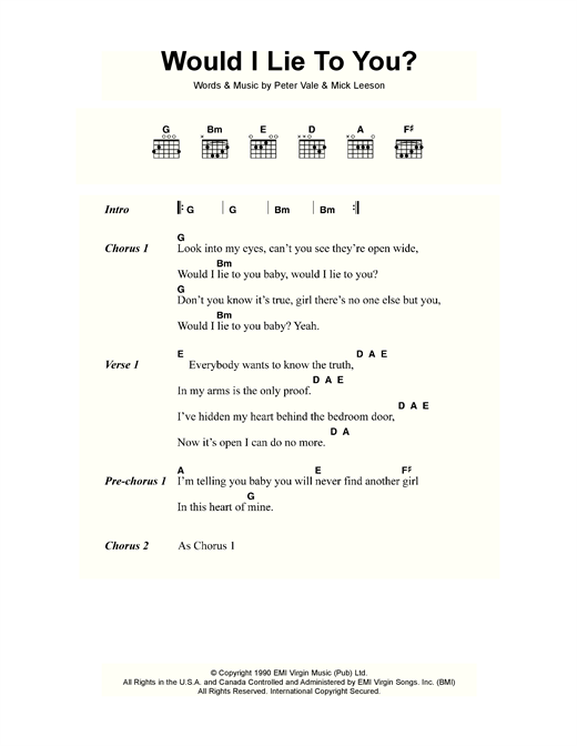 Charles Eddie Would I Lie To You Sheet Music Notes Chords Lyrics Chords Download R B 1118 Pdf Charles Eddie Would I Lie To You Sheet Music Notes Chords Lyrics Chords Download R B 1118 Pdf