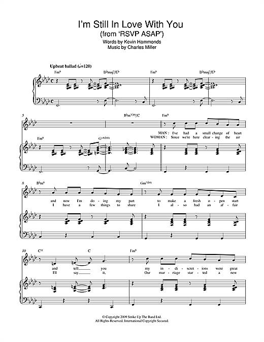 Download Charles Miller & Kevin Hammonds I'm Still In Love With You (from RSVP ASAP) Sheet Music and learn how to play Piano & Vocal PDF digital score in minutes