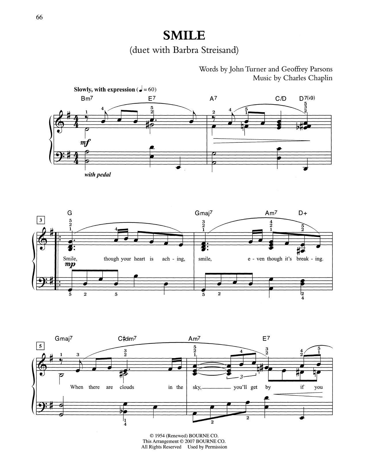 Download Charlie Chaplin Smile Sheet Music and learn how to play Easy Piano PDF digital score in minutes
