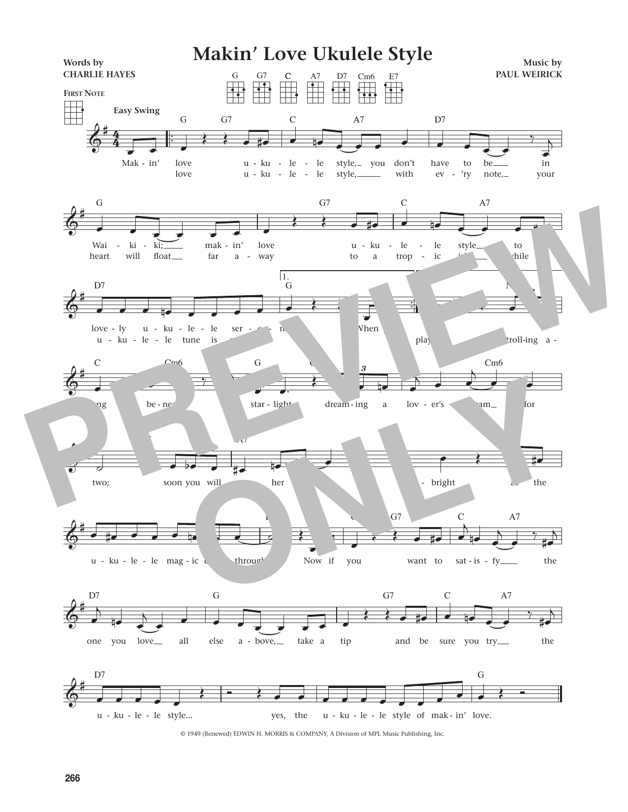 Download Charlie Hayes Makin' Love Ukulele Style (from The Daily Ukulele) (arr. Jim Beloff) Sheet Music and learn how to play Ukulele PDF digital score in minutes