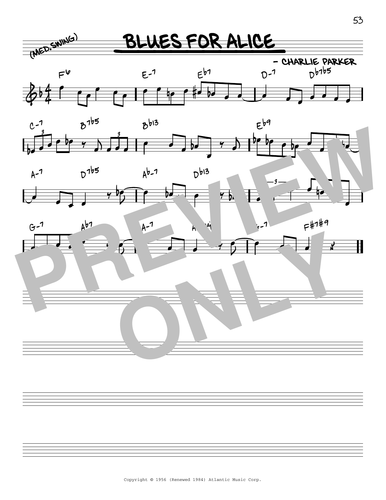 Download Charlie Parker Blues For Alice [Reharmonized version] (arr. Jack Grassel) Sheet Music and learn how to play Real Book – Melody & Chords PDF digital score in minutes