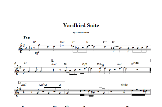 Download Charlie Parker Yardbird Suite Sheet Music and learn how to play GTRENS PDF digital score in minutes