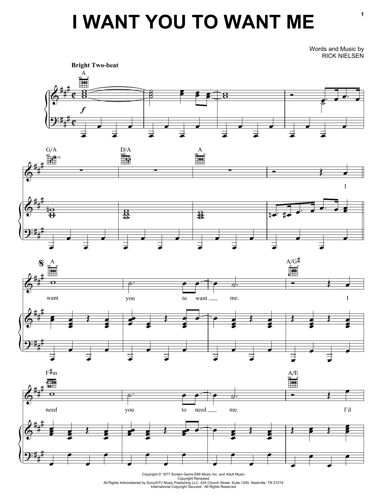 Download Cheap Trick I Want You To Want Me Sheet Music and learn how to play Bass Guitar Tab PDF digital score in minutes