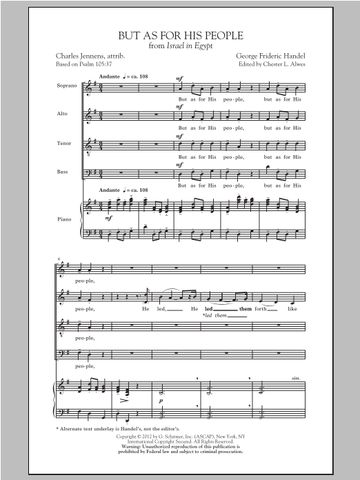 Download George Frideric Handel But As For His People Sheet Music and learn how to play SATB PDF digital score in minutes