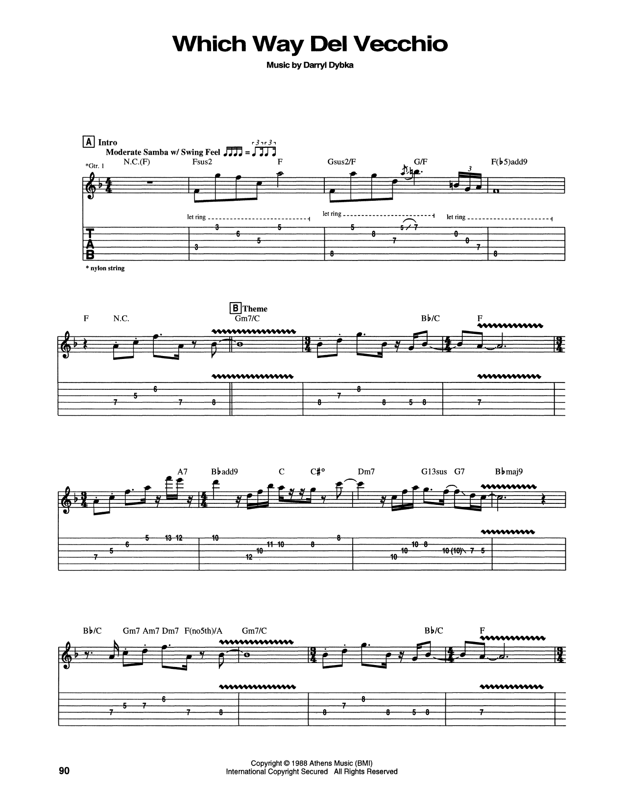 Download Chet Atkins Which Way Del Vecchio Sheet Music and learn how to play Guitar Tab PDF digital score in minutes