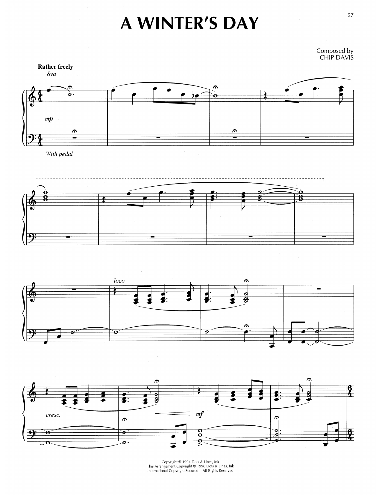 Download Chip Davis A Winter's Day Sheet Music and learn how to play Piano Solo PDF digital score in minutes