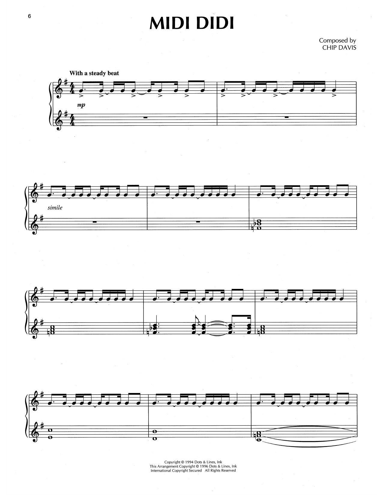 Download Chip Davis Midi Didi Sheet Music and learn how to play Piano Solo PDF digital score in minutes