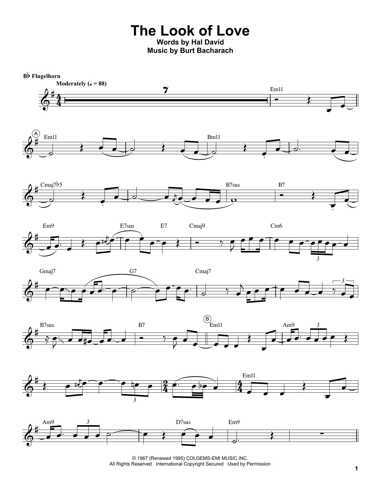 Download Chris Botti The Look Of Love Sheet Music and learn how to play Trumpet Transcription PDF digital score in minutes
