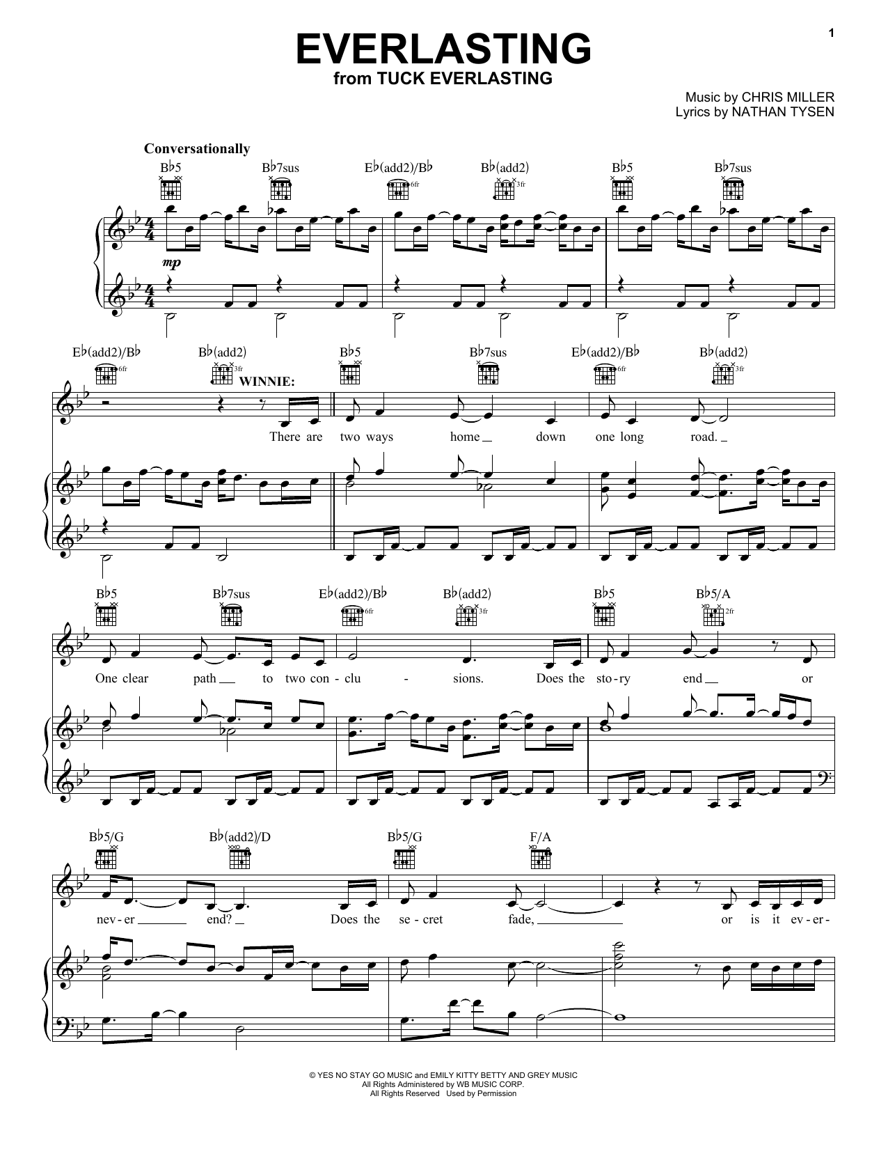 Download Nathan Tysen Everlasting Sheet Music and learn how to play Piano, Vocal & Guitar (Right-Hand Melody) PDF digital score in minutes