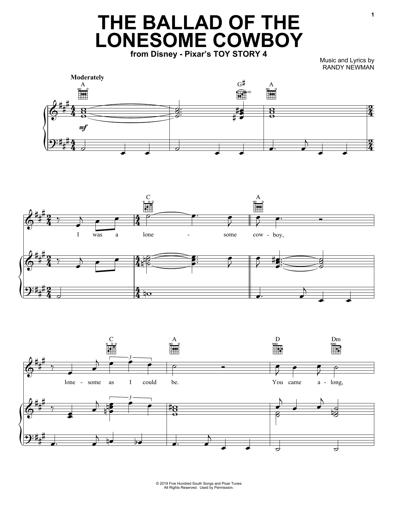 Download Chris Stapleton The Ballad Of The Lonesome Cowboy (from Toy Story 4) Sheet Music and learn how to play Trumpet Duet PDF digital score in minutes