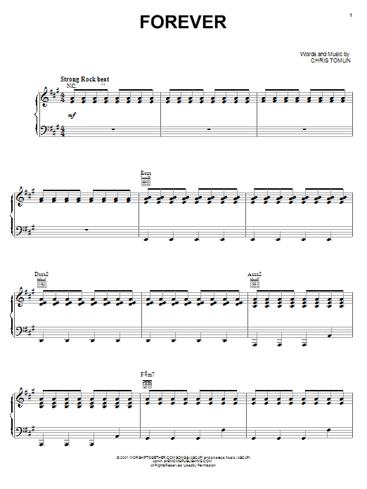 Download Rebecca St. James Forever Sheet Music and learn how to play Melody Line, Lyrics & Chords PDF digital score in minutes