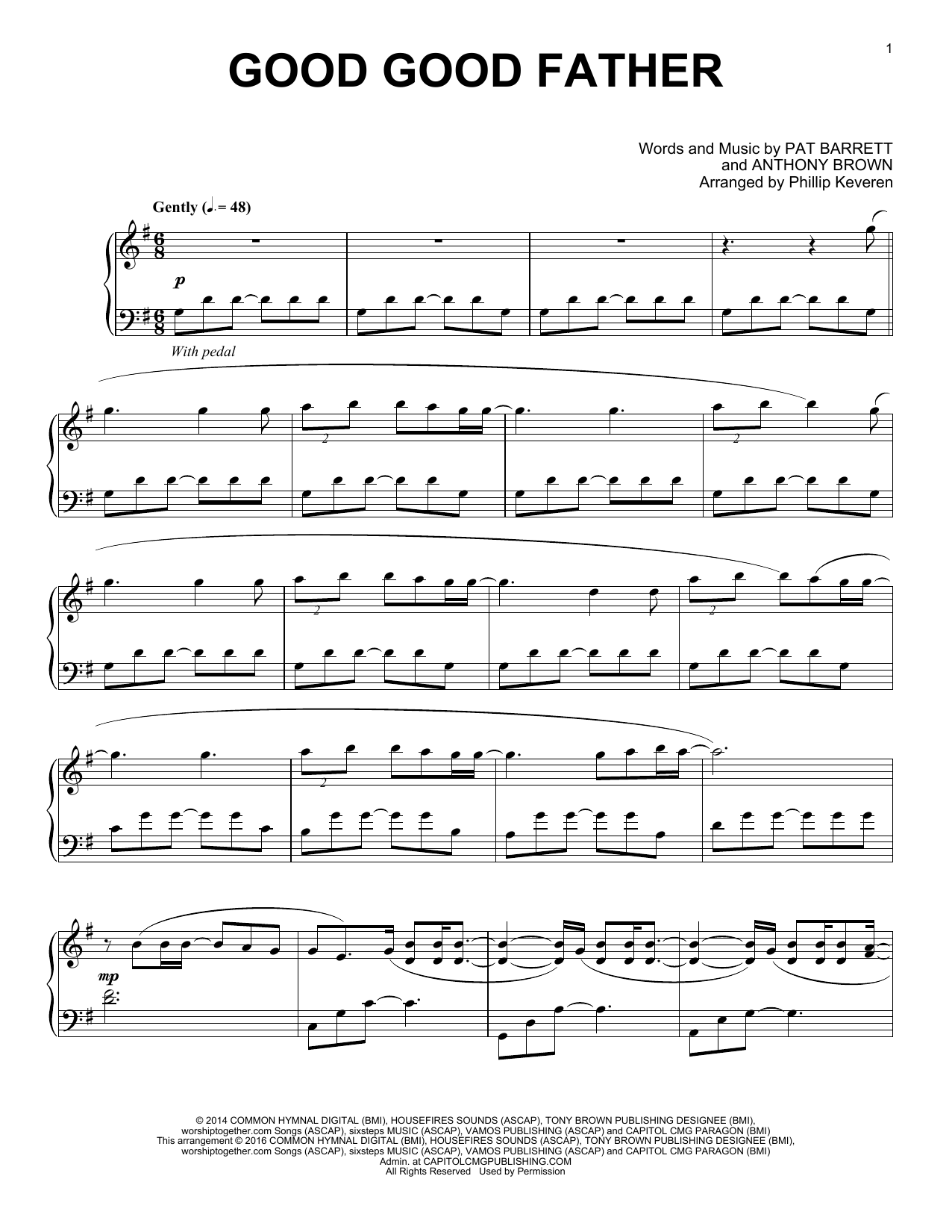 Download Housefires Good Good Father (arr. Phillip Keveren) Sheet Music and learn how to play Piano PDF digital score in minutes