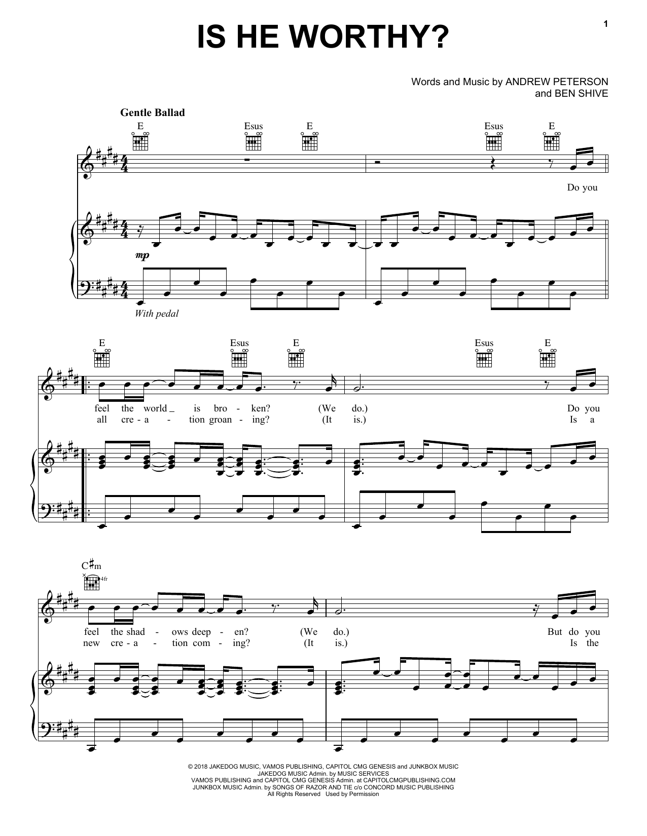 Download Chris Tomlin Is He Worthy? Sheet Music and learn how to play Alto Sax Solo PDF digital score in minutes