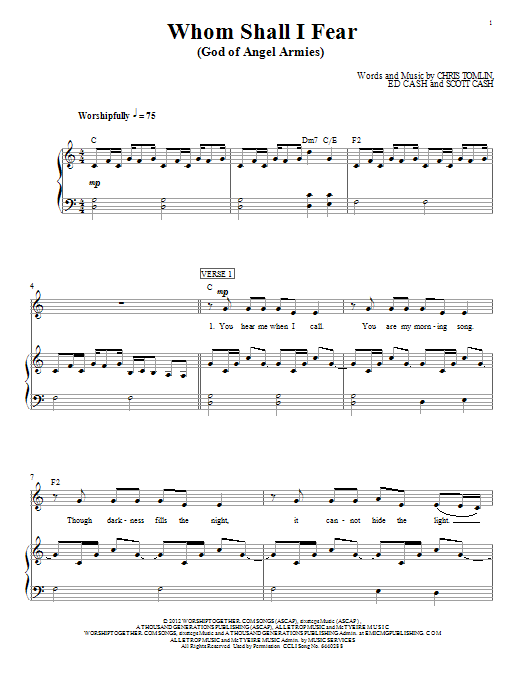 Download Chris Tomlin Whom Shall I Fear (God Of Angel Armies) Sheet Music and learn how to play Alto Sax Solo PDF digital score in minutes