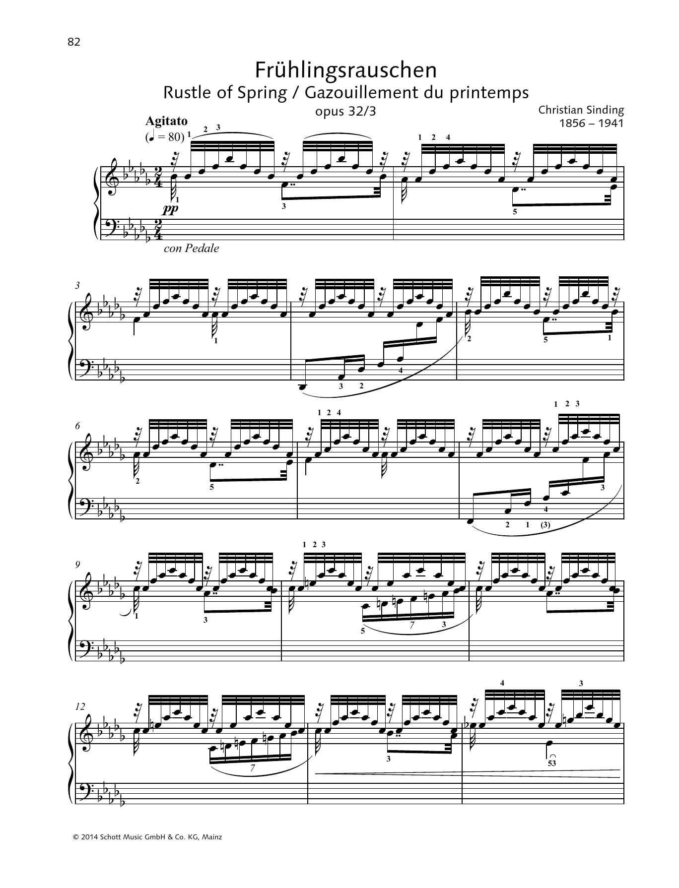 Download Christian Sinding Rustle of Spring Sheet Music and learn how to play Piano Solo PDF digital score in minutes