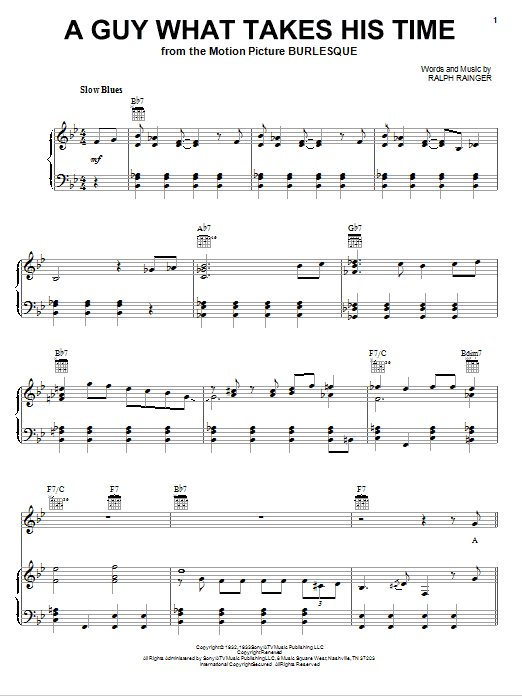 Download Christina Aguilera A Guy What Takes His Time Sheet Music and learn how to play Piano, Vocal & Guitar (Right-Hand Melody) PDF digital score in minutes