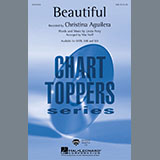 Download or print Christina Aguilera Beautiful (arr. Mac Huff) Sheet Music Printable PDF -page score for Pop / arranged SATB Choir SKU: 435832.