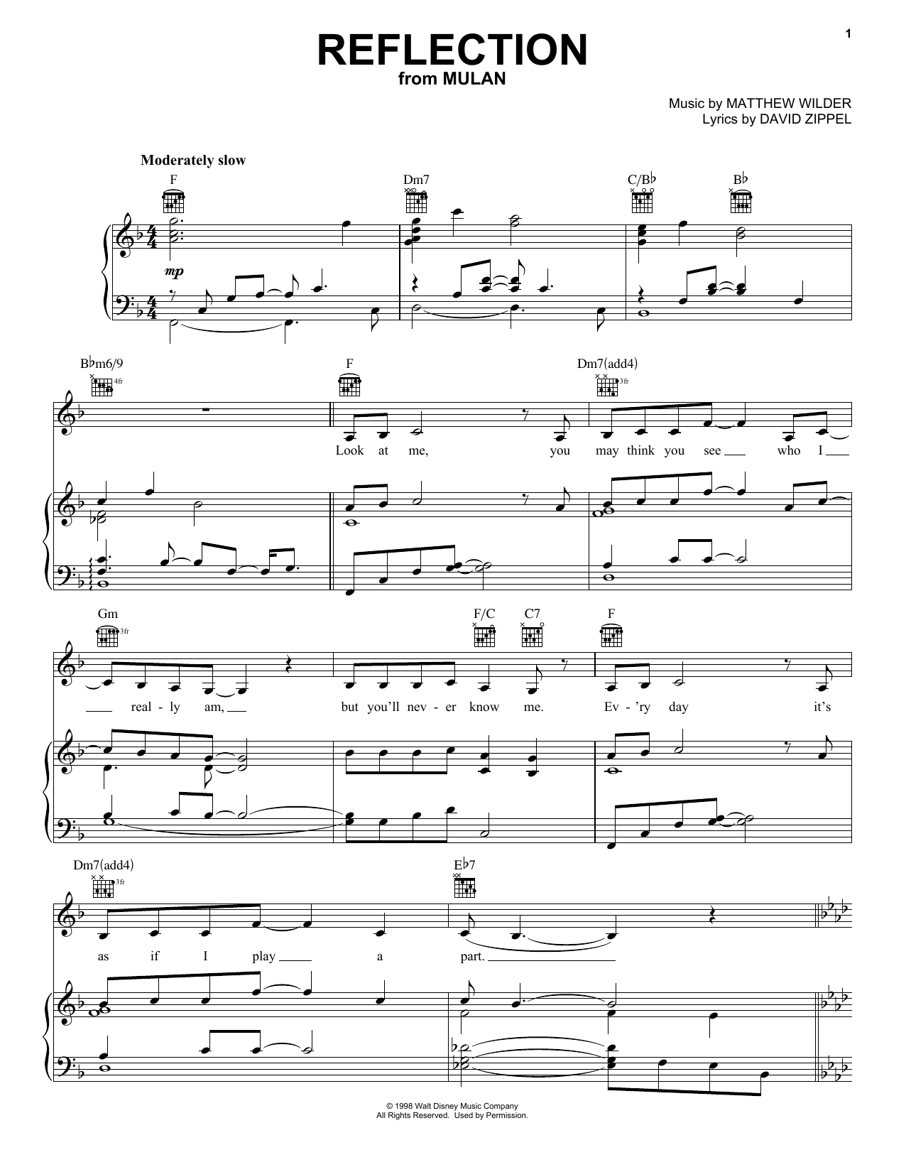 Download Christina Aguilera Reflection Sheet Music and learn how to play Trombone PDF digital score in minutes