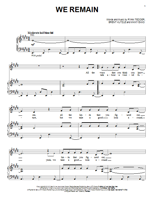 Download Christina Aguilera We Remain Sheet Music and learn how to play Piano, Vocal & Guitar (Right-Hand Melody) PDF digital score in minutes