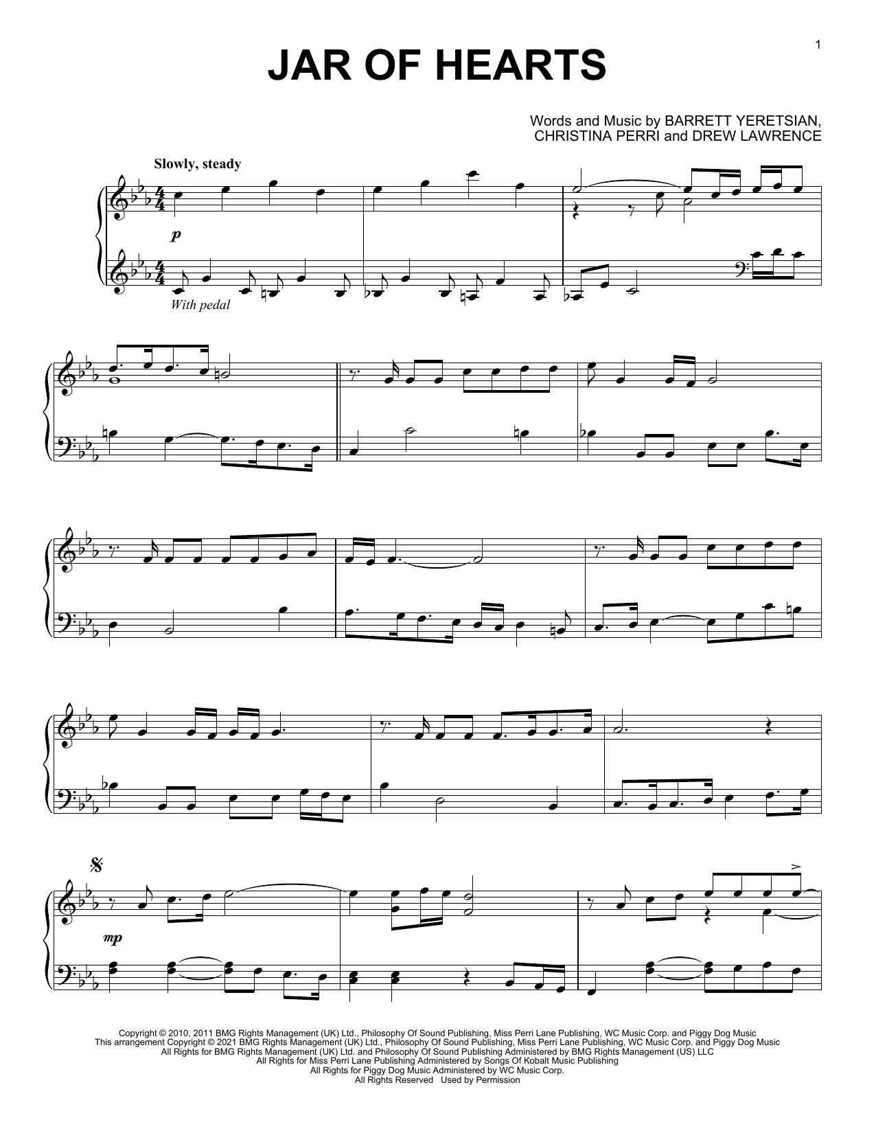 Download Christina Perri Jar Of Hearts [Classical version] Sheet Music and learn how to play Piano Solo PDF digital score in minutes