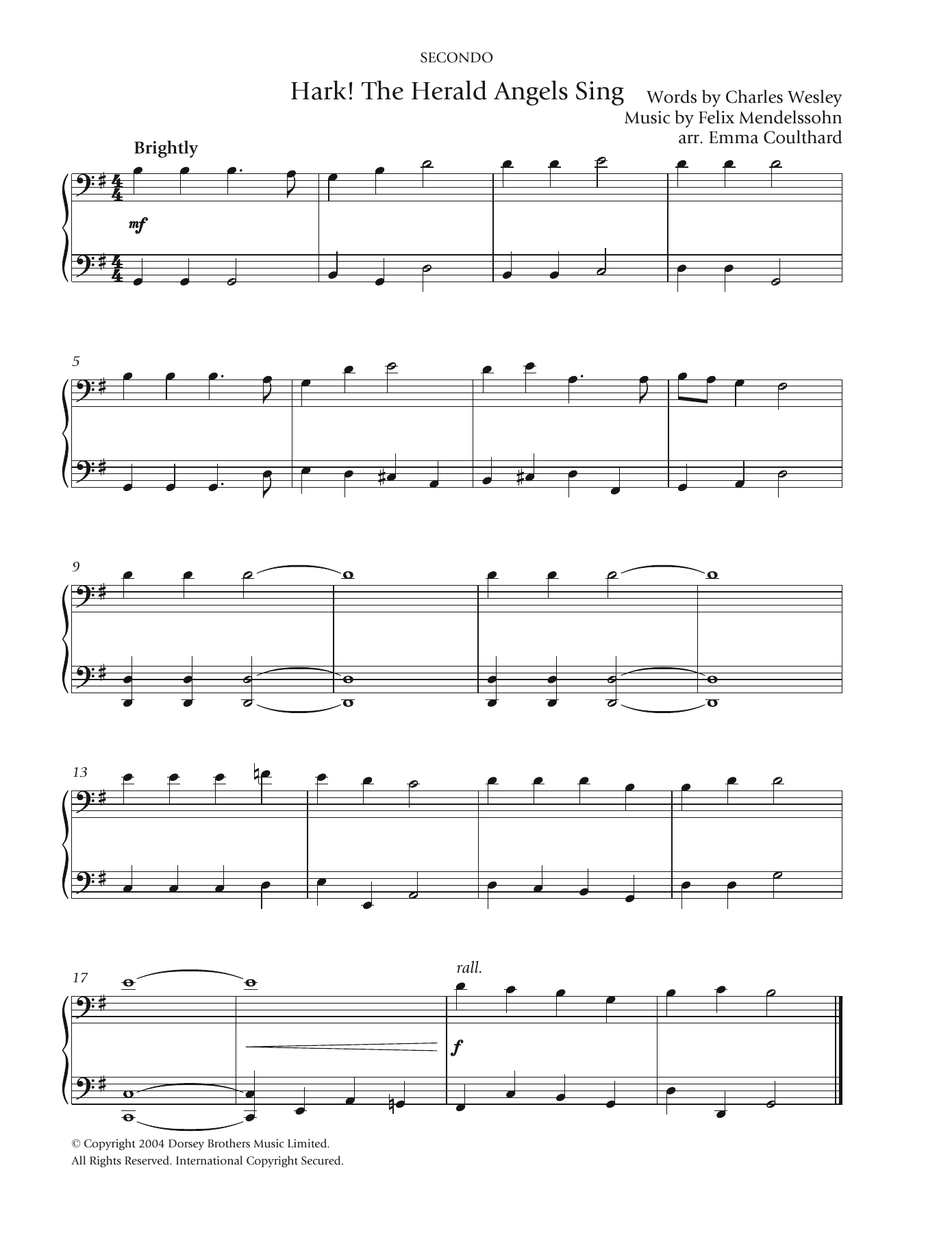 Download Christmas Carol Hark! The Herald Angels Sing Sheet Music and learn how to play Recorder PDF digital score in minutes