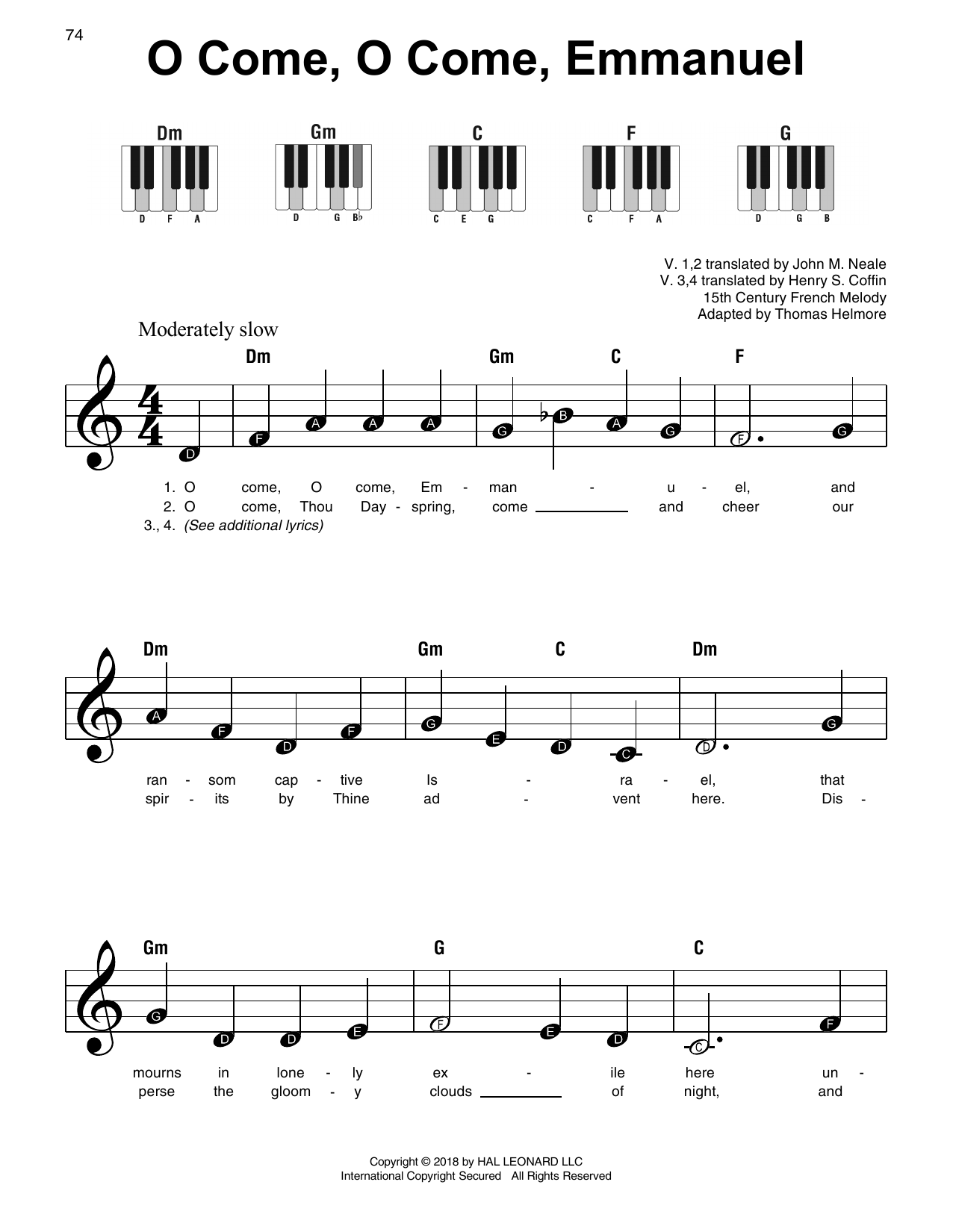 Download Christmas Carol O Come, O Come, Emmanuel Sheet Music and learn how to play Cello and Piano PDF digital score in minutes