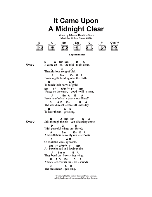 Download Christmas Carol It Came Upon The Midnight Clear Sheet Music and learn how to play Beginner Piano PDF digital score in minutes