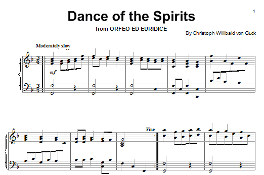 Download Christoph Willibald von Gluck Dance Of The Spirits Sheet Music and learn how to play Trumpet PDF digital score in minutes