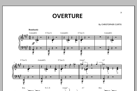 Download Christopher Curtis Overture Sheet Music and learn how to play Piano & Vocal PDF digital score in minutes