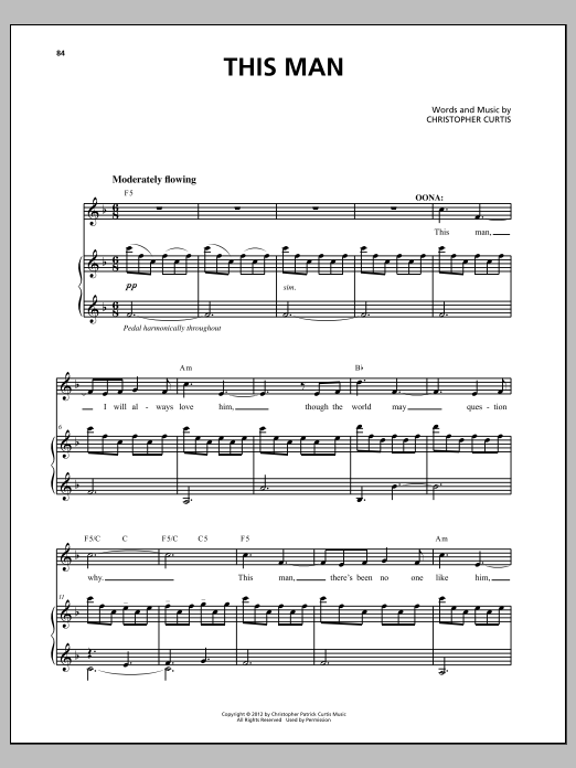 Download Christopher Curtis This Man Sheet Music and learn how to play Piano & Vocal PDF digital score in minutes