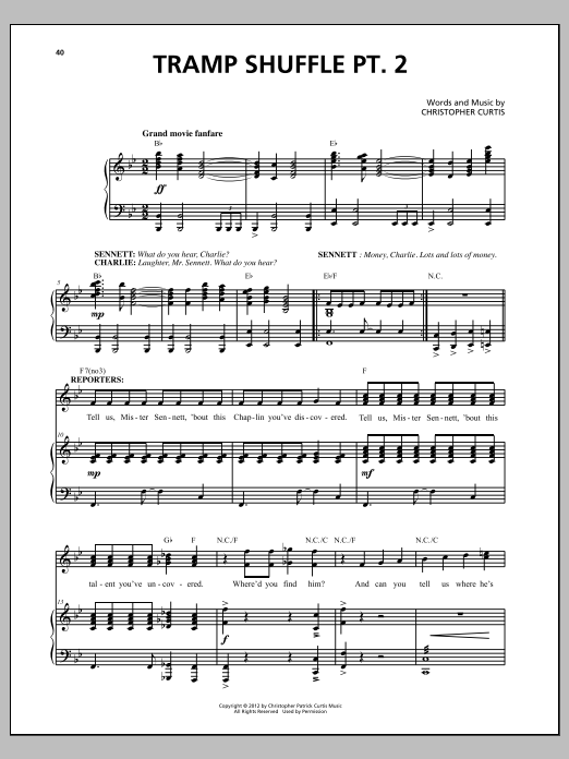 Download Christopher Curtis Tramp Shuffle Pt. 2 Sheet Music and learn how to play Piano & Vocal PDF digital score in minutes