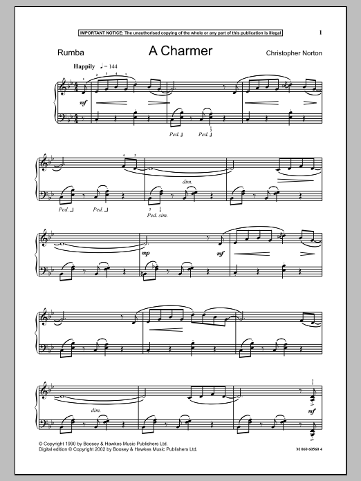 Download Christopher Norton A Charmer Sheet Music and learn how to play Piano PDF digital score in minutes